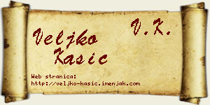 Veljko Kašić vizit kartica
